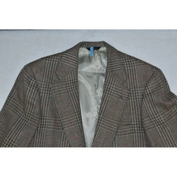 Kilgour French Stanbury Men's Sport Jacket Size 38R Tweed Blazer Wool Brown Coat - Picture 2 of 16
